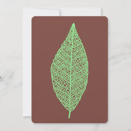 Blatt-Skelett-Linienkunst braune und grüne Flat Ca