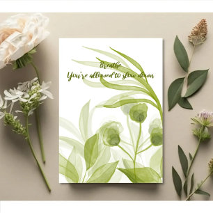 Blatt und Licht – Botanische Ermutigungskarte Karte