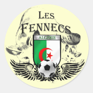 Blatt von 20 Algerie Les Fennecs Algerien Runder Aufkleber