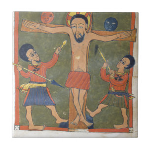 Blatt von Evangelien Gunda Gunde Fliese