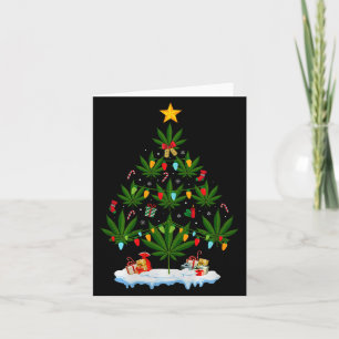 Blatt Weihnachtsbaum Unkraut Kiffer Weihnachten Pr Karte