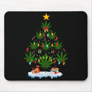 Blatt Weihnachtsbaum Unkraut Kiffer Weihnachten Pr Mousepad