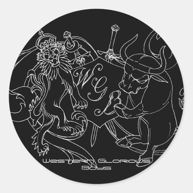 Blatt WGB-Aufkleber Nr. 2 Runder Aufkleber (Vorderseite)