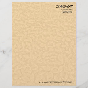 Blattartige Bodendecker-Textur - Hell orangebraun Briefkopf