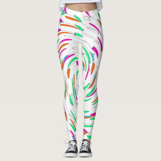 Blattbedruckte Leggings