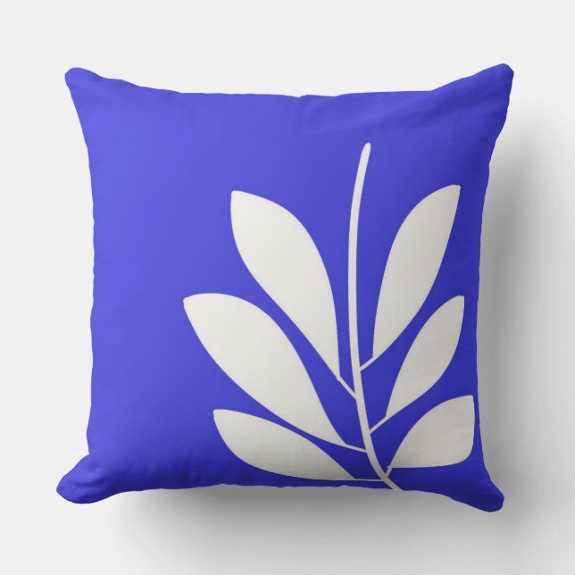 Blätter abstrakter Kunst Kissen (Vorderseite)