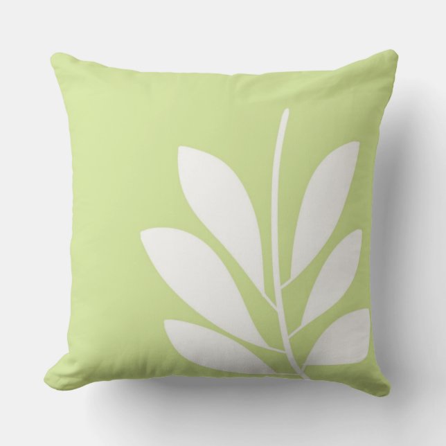 Blätter abstrakter Kunst Kissen (Vorderseite)