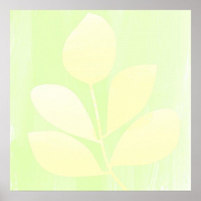 Blätter abstrakter Kunst Poster (Vorne)