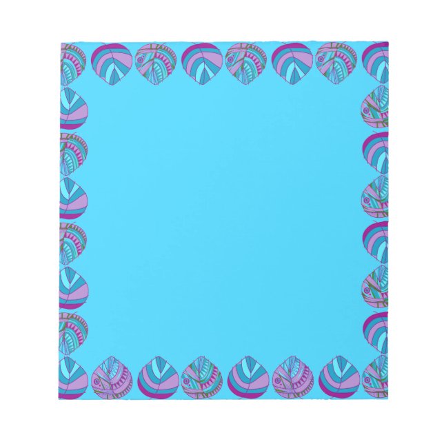 Blätter Aqua Multi Notizblock (Vorderseite)
