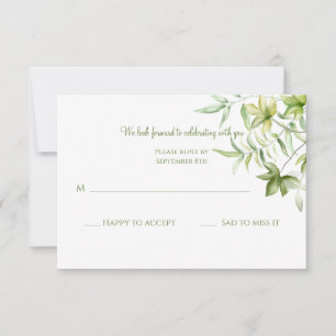 Blätter Aquarell RSVP Einladung