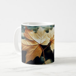 Blätter auf dem Fluss Kaffeetasse
