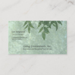 Blätter auf grün visitenkarte