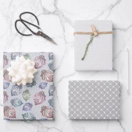 Blätter auf hellgrauem Hintergrund öffnen