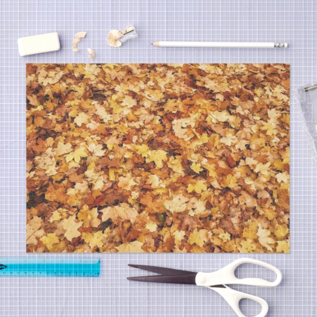 Blätter aus gelbem Fall Seidenpapier (Handwerk)