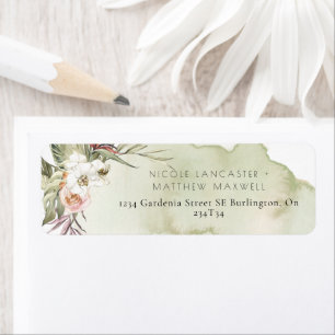 Blätter aus getrocknetem Palm, Rücksendeadresse au