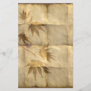 Blätter aus Gold auf Pergamentpapier elegant Briefpapier