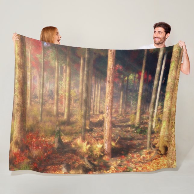 Blätter aus Goldvlies Fleecedecke (Beispiel)