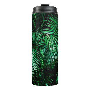Blätter aus grüner Palme Thermosbecher