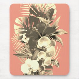Blätter aus orchiden Palmen, tropisch, hawaiisch Mousepad