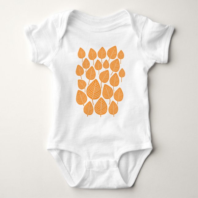 Blätter Baby Strampler (Vorderseite)