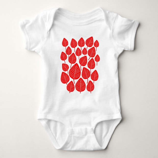 Blätter Baby Strampler (Vorderseite)