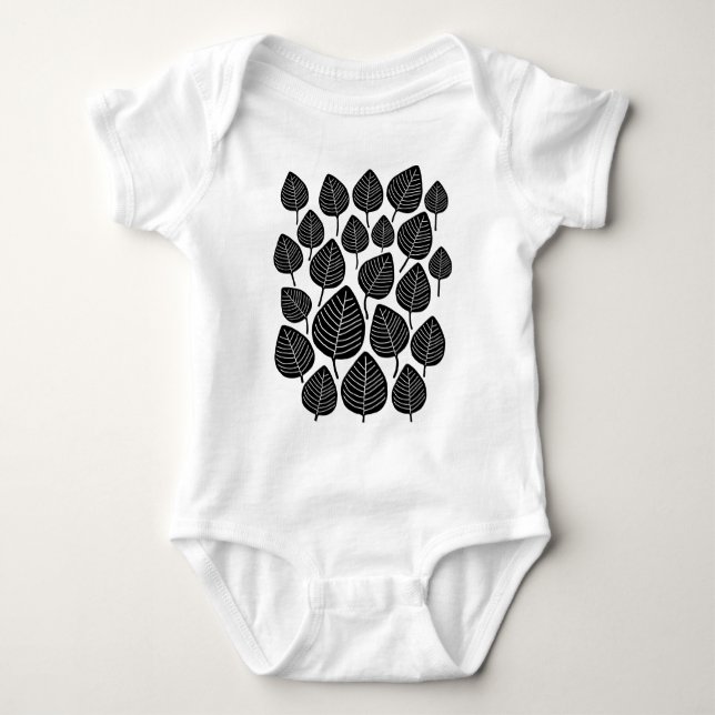 Blätter Baby Strampler (Vorderseite)