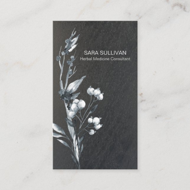 Blätter Berries Kräutermedizin Visitenkarte (Vorderseite)