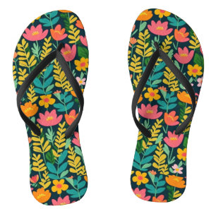 Blätter Blume farbenfrohe Gestaltung Flip Flops