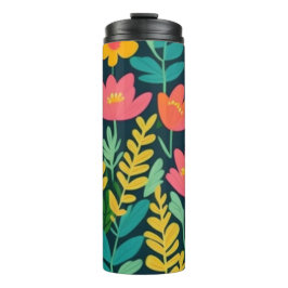 Blätter Blume farbenfrohe Gestaltung Thermosbecher