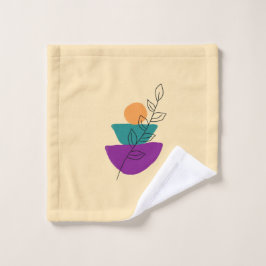Blätter Boho-Illustration Badhandtuch Set