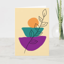 Blätter Boho-Illustration Karte