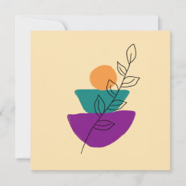 Blätter Boho-Illustration Karte