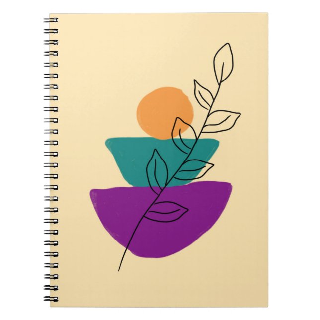 Blätter Boho-Illustration Notizblock (Vorderseite)