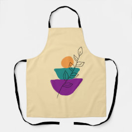 Blätter Boho-Illustration Schürze
