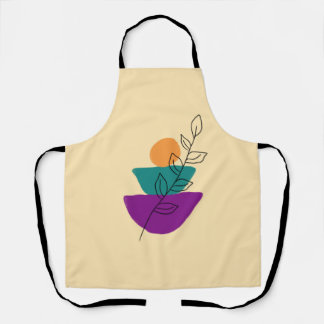 Blätter Boho-Illustration Schürze
