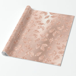Blätter Botanische Rose Gold Glam Kupfer Geschenkpapier