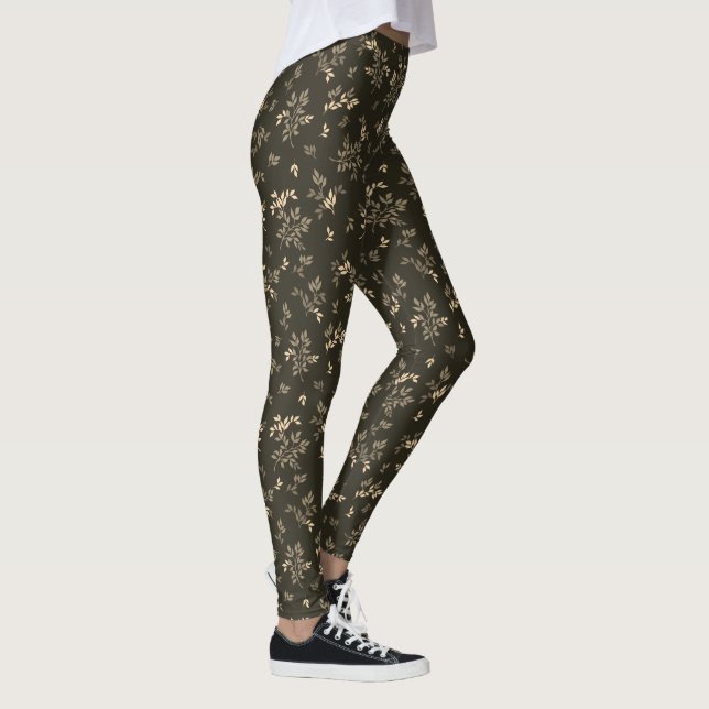 Blätter (braun) Leggings (Rechts)