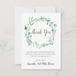 Blätter & Buds Hochzeitskartentur Dankeskarte