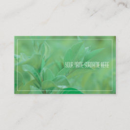 Blätter der blauen grünen Pflanze "Nature Feel Bus Visitenkarte