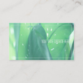 Blätter der blauen grünen Pflanze "Nature Feel Bus Visitenkarte