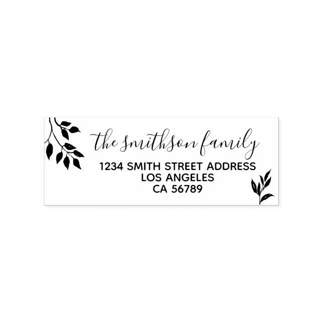 Blätter der botanischen Schriftzeichen Gummistempel (Prägung)