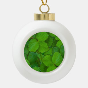 Blätter der Heiligen Basil Tulsi Grüne Münze Keramik Kugel-Ornament