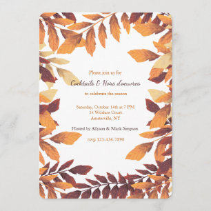 Blätter der Herbsteinladung Einladung