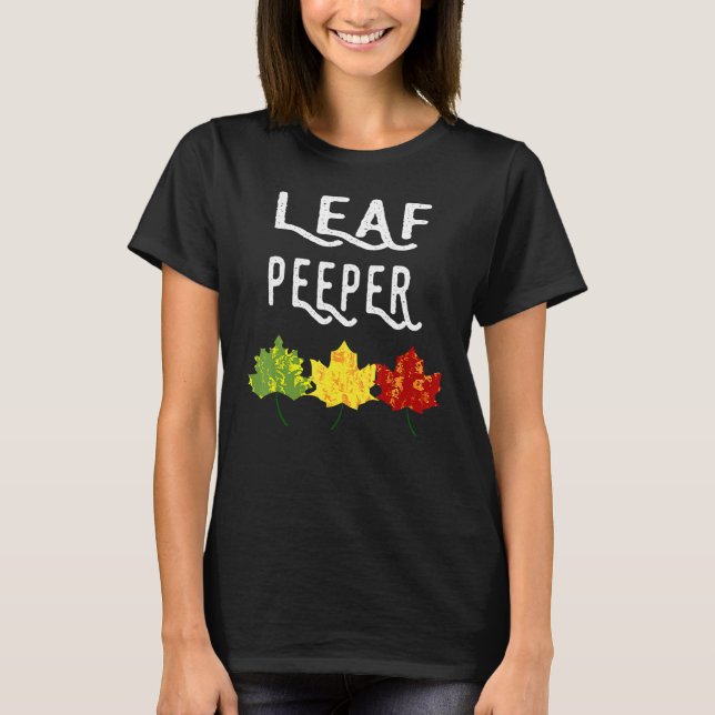 Blätter der Pächter Herbst-Peeping-Fall T-Shirt (Vorderseite)