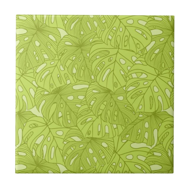 Blätter der Palme Fliese (Vorderseite)