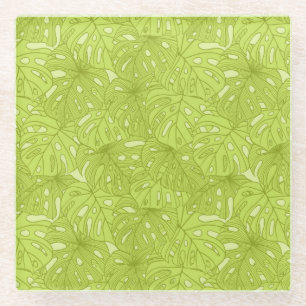 Blätter der Palme Glasuntersetzer