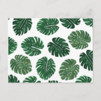 Blätter der Schweizer Pflanze Tropical Hand Painte