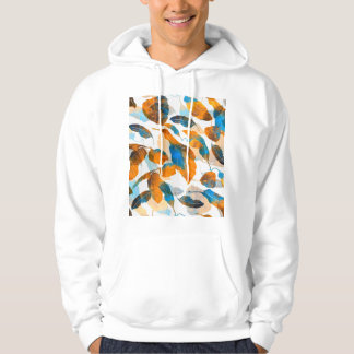 Blätter der Silhouette: Aquarell, digitale nahtlos Hoodie