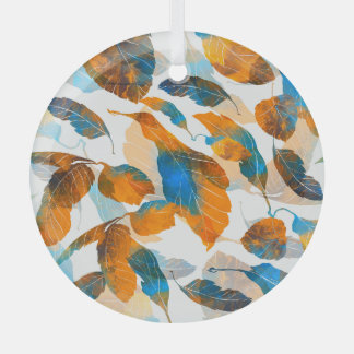 Blätter der Silhouette: Aquarell, digitale nahtlos Ornament Aus Glas