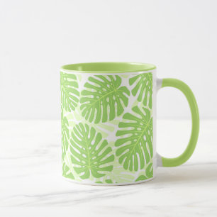 Blätter der tropischen Pflanze - Monstera Muster Tasse